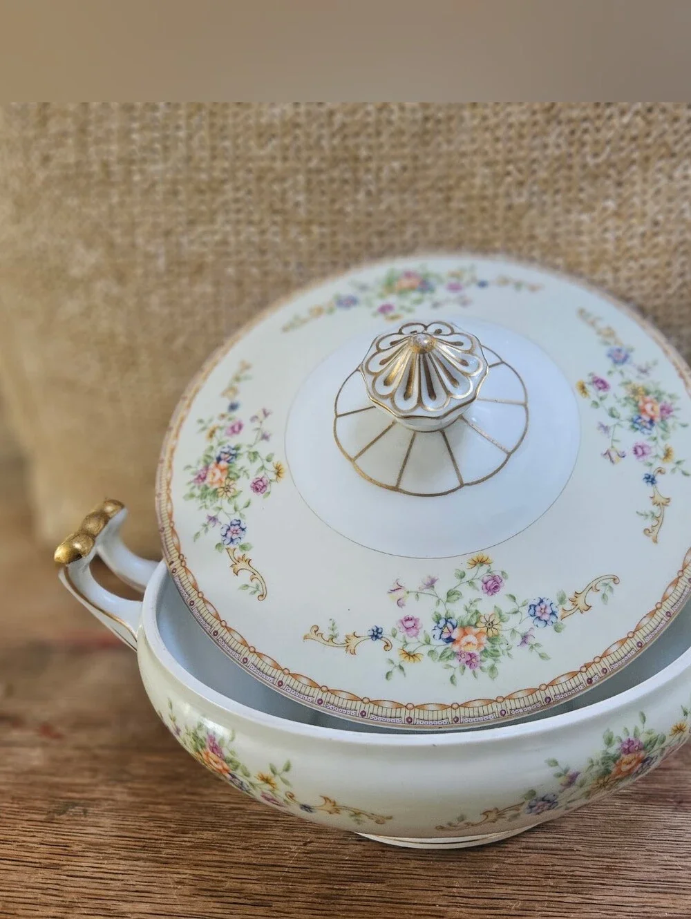 Vintage Mico Ware Covered Serving Bowl